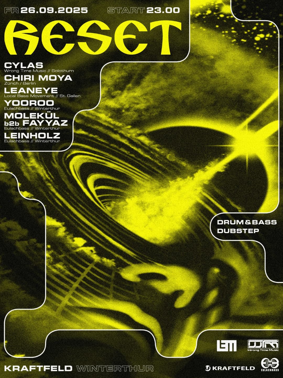 Flyer for Reset Kraftfeld Winterthur